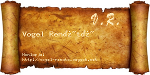 Vogel Renátó névjegykártya
