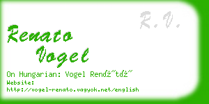 renato vogel business card